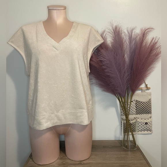 NWT Calvin Klein Women’s Cream V-neck Vest - Size M - Picture 5 of 11